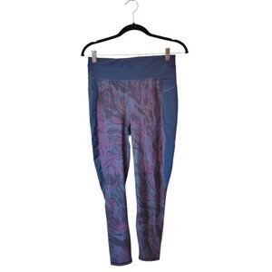 Sweaty Betty Women's Blue Marble Print Zero Gravity Leggings Size M